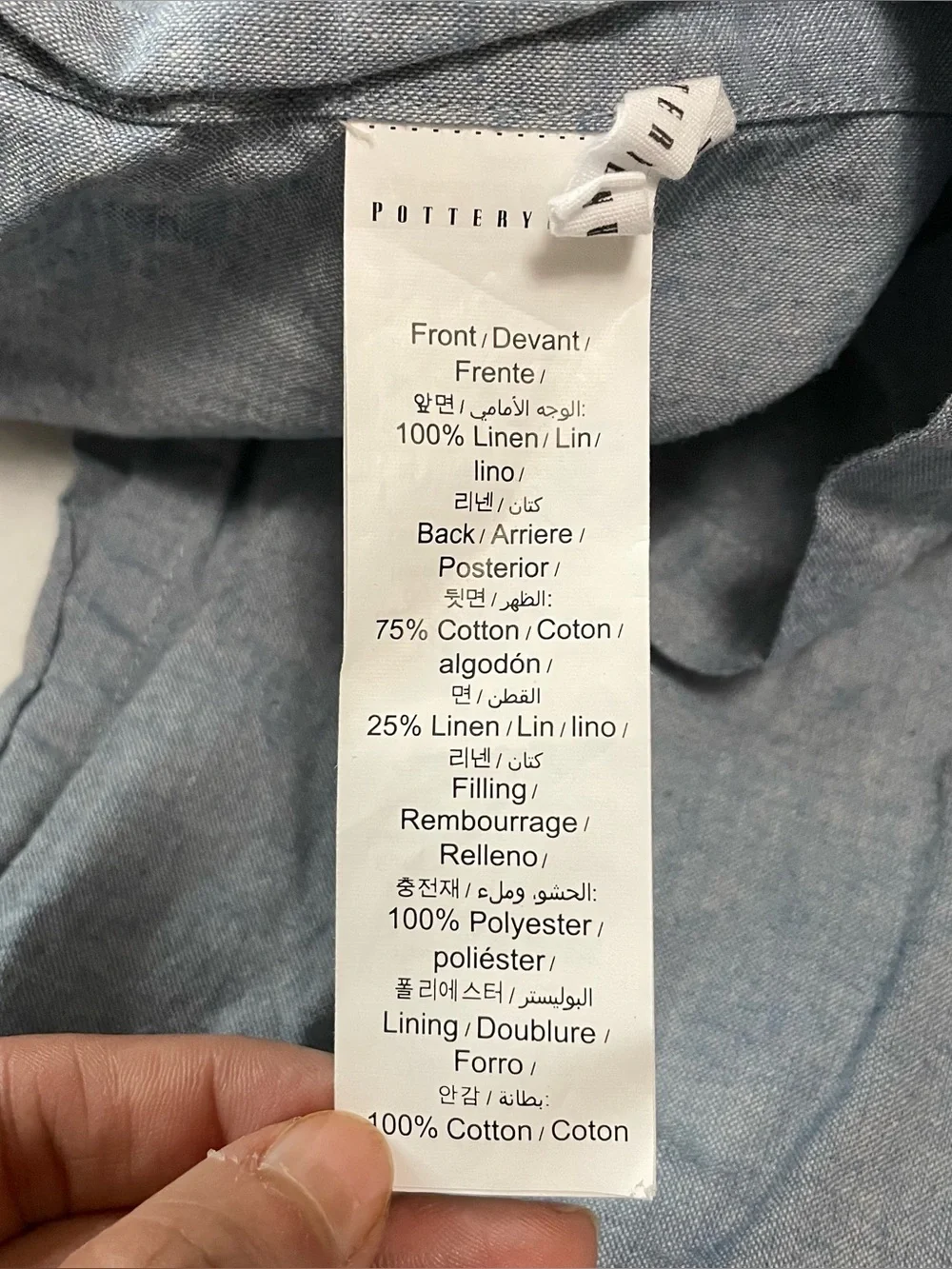 Pottery Barn Belgian Flax Linen Ruffle Quilted Euro Sham Set Of 3 26” Chambray